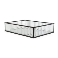 Ribbed Black Edge Glass Tray -Habitat Store 30755577 alt03