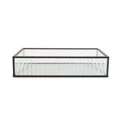Ribbed Black Edge Glass Tray -Habitat Store 30755577 alt04