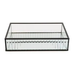 Ribbed Black Edge Glass Tray -Habitat Store 30755577 alt05