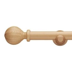 Pretty Boho Fixed Wooden Curtain Pole With Rings 18 Pretty Boho Fixed Wooden Curtain Pole With Rings -Habitat Store 30758709 alt01