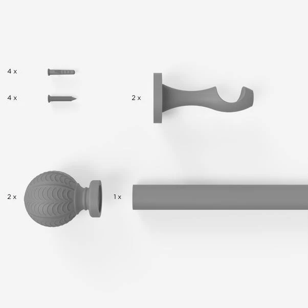 Pretty Boho Fixed Wooden Curtain Pole With Rings 12 Pretty Boho Fixed Wooden Curtain Pole With Rings - Image 10