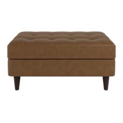 Zoe Mocha Faux Leather Storage Footstool 12 Zoe Mocha Faux Leather Storage Footstool -Habitat Store 30763811 alt02