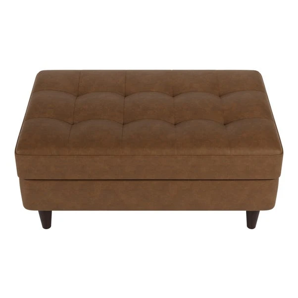 Zoe Mocha Faux Leather Storage Footstool 6 Zoe Mocha Faux Leather Storage Footstool - Image 4