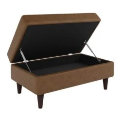 Zoe Mocha Faux Leather Storage Footstool 15 Zoe Mocha Faux Leather Storage Footstool -Habitat Store 30763811 alt05