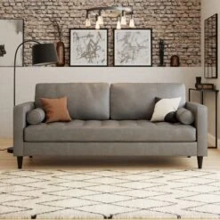 Zoe Distressed Faux Leather 3 Seater Sofa 29 Zoe Distressed Faux Leather 3 Seater Sofa -Habitat Store 30766227
