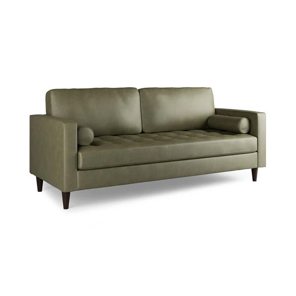 Zoe Distressed Faux Leather 3 Seater Sofa 4 Zoe Distressed Faux Leather 3 Seater Sofa - Image 2
