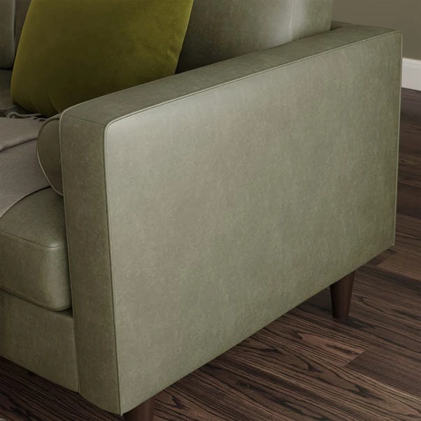 Zoe Distressed Faux Leather 3 Seater Sofa 8 Zoe Distressed Faux Leather 3 Seater Sofa - Image 6