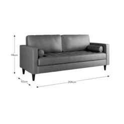 Zoe Distressed Faux Leather 3 Seater Sofa 28 Zoe Distressed Faux Leather 3 Seater Sofa -Habitat Store 30766233 alt09