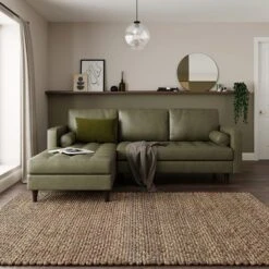 Zoe Distressed Faux Leather Corner Chaise -Habitat Store 30766234 alt03