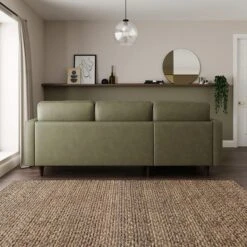 Zoe Distressed Faux Leather Corner Chaise -Habitat Store 30766234 alt04