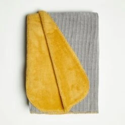Chenille Stripe Reversible 130cm X 180cm Throw 11 Chenille Stripe Reversible 130cm X 180cm Throw -Habitat Store 30766324 alt04