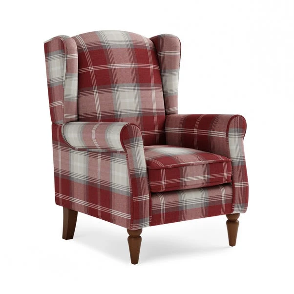 Oswald Check Wingback Armchair 13 Oswald Check Wingback Armchair - Image 11
