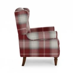 Oswald Check Wingback Armchair 35 Oswald Check Wingback Armchair -Habitat Store 30766645 alt04