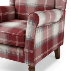Oswald Check Wingback Armchair 37 Oswald Check Wingback Armchair -Habitat Store 30766645 alt06