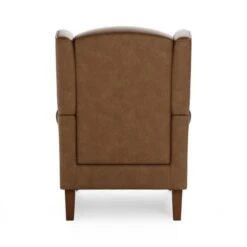 Oswald Distressed Faux Leather Wingback Armchair 13 Oswald Distressed Faux Leather Wingback Armchair -Habitat Store 30766646 alt04