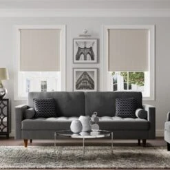 Luxe Feather Silver Blackout Roller Blind -Habitat Store 30767480 alt06