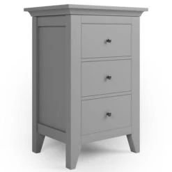 Lynton 3 Drawer Bedside Table, Grey -Habitat Store 30768451 alt01