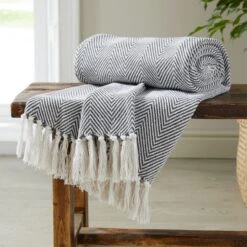 Jenson Herringbone Throw 130cm X 180cm 39 Jenson Herringbone Throw 130cm X 180cm -Habitat Store 30768546
