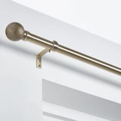 Hammered Effect Extendable Metal Eyelet Curtain Pole -Habitat Store 30768825