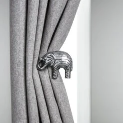 Mix And Match Elephant Curtain Single Holdback