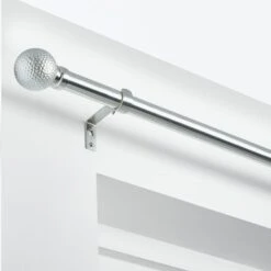 Hammered Effect Extendable Metal Eyelet Curtain Pole -Habitat Store 30768852