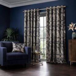 Romano Velour Eyelet Curtains -Habitat Store 30769139 alt01