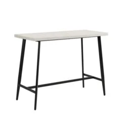 Zuri 2 Seater Rectangular Bar Table, Grey Concrete Effect -Habitat Store 30769230 alt02