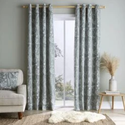 Meadow Jacquard Eyelet Curtains 33 Meadow Jacquard Eyelet Curtains -Habitat Store 30769650 alt01