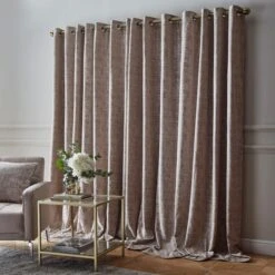 Opulent Chenille Eyelet Curtains 32 Opulent Chenille Eyelet Curtains -Habitat Store 30769707 alt04