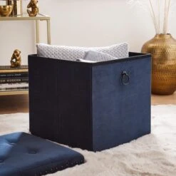 Velvet Cube Ottoman -Habitat Store 30769868 alt01