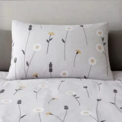 Scandi Floral Grey Duvet Cover And Pillowcase Set -Habitat Store 30772204 alt03