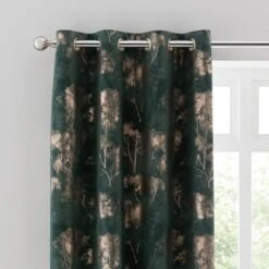 Velour Trees Eyelet Curtains -Habitat Store 30772392