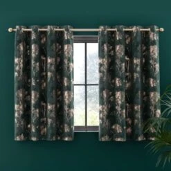 Velour Trees Eyelet Curtains -Habitat Store 30772393 alt05