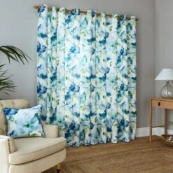 Watercolour Floral Eyelet Curtains -Habitat Store 30772757 alt04