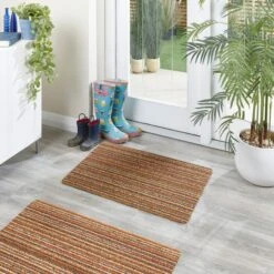 Marvel Striped Washable Cotton Doormat 35 Marvel Striped Washable Cotton Doormat -Habitat Store 30772831