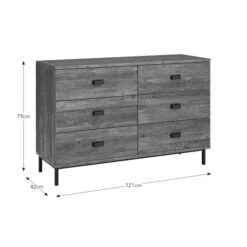 Fulton 6 Drawer Chest, Pine Effect -Habitat Store 30773037 alt09