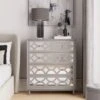 Delphi 5 Drawer Chest, Grey & Mirrored 1 Delphi 5 Drawer Chest, Grey & Mirrored -Habitat Store 30775963