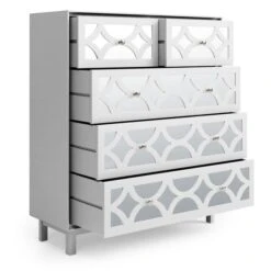 Delphi 5 Drawer Chest, Grey & Mirrored -Habitat Store 30775963 alt04