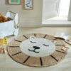 Jute Lion Round Rug