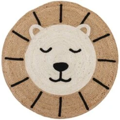 Jute Lion Round Rug -Habitat Store 30776323 alt01