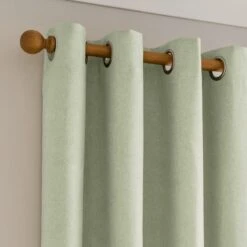 Luna Brushed Blackout Eyelet Door Curtain -Habitat Store 30778535 alt01
