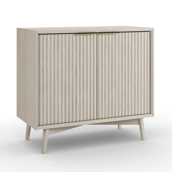 Neena Small Sideboard, Warm Grey Wash Acacia Wood 4 Neena Small Sideboard, Warm Grey Wash Acacia Wood - Image 2