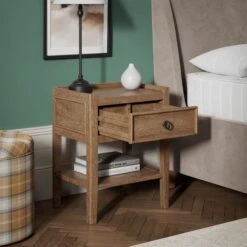 Portland 1 Drawer Bedside Table, Mango Wood -Habitat Store 30781893 alt02