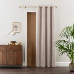 Textured Chenille Eyelet Door Curtain -Habitat Store 30782288 alt01