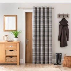 Highland Check Eyelet Door Curtains 14 Highland Check Eyelet Door Curtains -Habitat Store 30782290