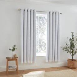 Edison Embossed Textured Blackout Eyelet Curtains -Habitat Store 30788500 alt01