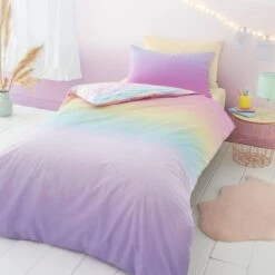 Rainbow Ombre Duvet Cover And Pillowcase Set -Habitat Store 30792067