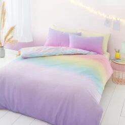 Rainbow Ombre Duvet Cover And Pillowcase Set -Habitat Store 30792068