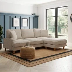 Beatrice Tonal Textured Weave Corner Chaise Sofa -Habitat Store 30792406 alt03