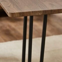 Bella 4 Seater Rectangular Hairpin Leg Dining Table With 2 Benches -Habitat Store 30793847 alt02